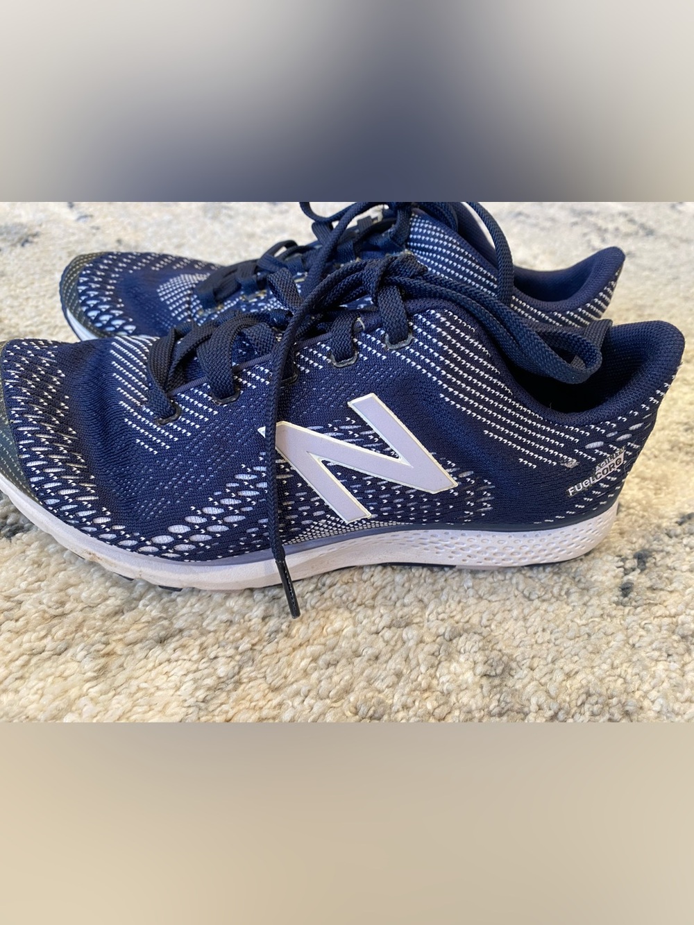 New Balance Navy and White Athletic Sneakers